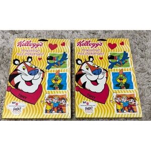 Pack Vintage 2002 Kelloggs Cereal Mascot Valentines Cards Tony Tiger New